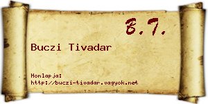 Buczi Tivadar névjegykártya