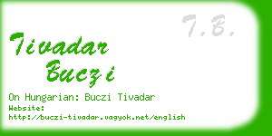 tivadar buczi business card